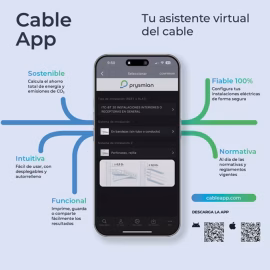 Prysmian lanza una nueva versión de Cable App con mejoras técnicas y nuevas utilidades. El software gratuito de cálculo de secciones de cable se actualiza con funciones más precisas, sostenibles y adaptadas a las necesidades del profesional actual.
